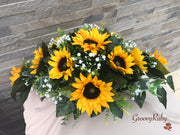 Sunflowers With Gypsophila