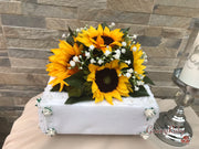 Sunflowers With Gypsophila