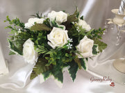 Ivory Rose Small Round Table Arrangement