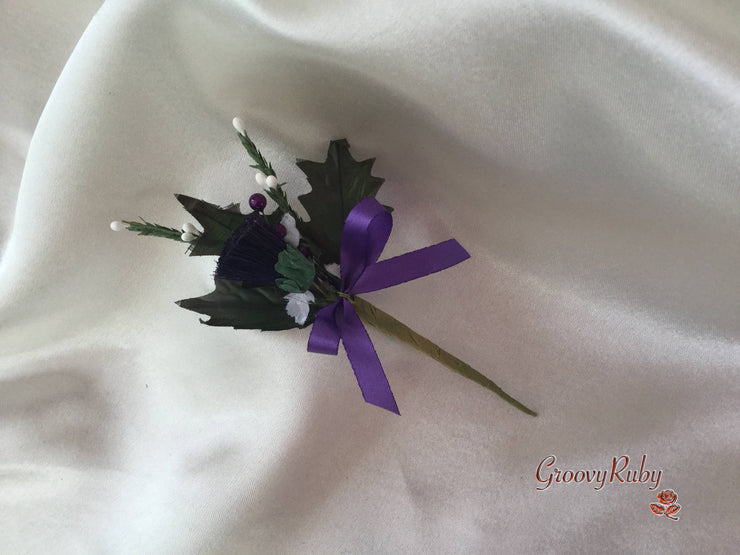Thistle Purple Buttonhole