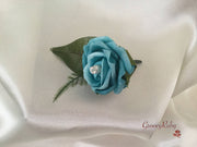Single Pearl Rose Buttonhole - Colour of your Choice