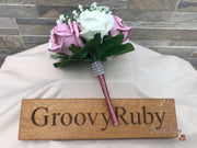 Dusky Pink With Gypsophila