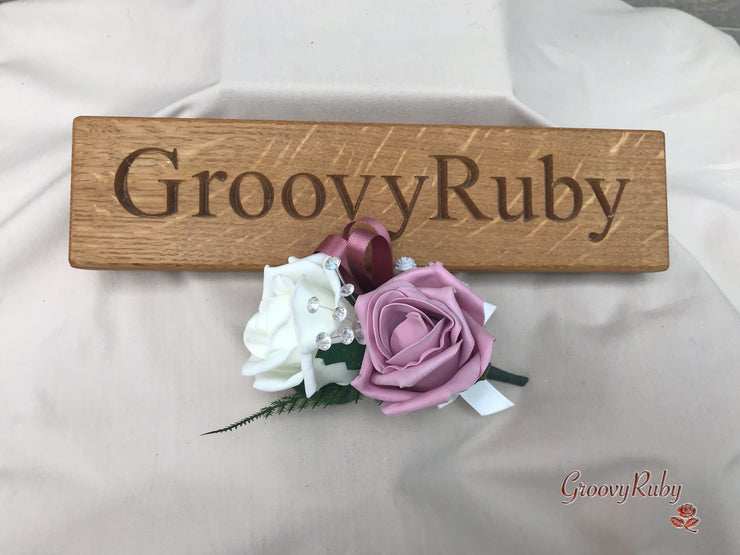 Dusky Pink With Gypsophila