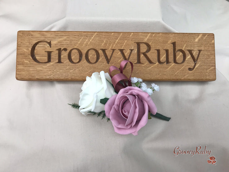 Dusky Pink With Gypsophila