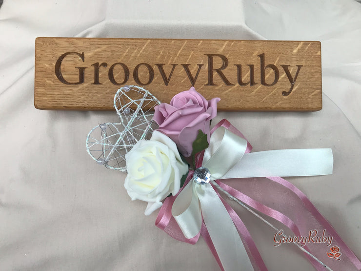 Dusky Pink With Gypsophila