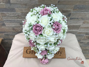 Dusky Pink With Gypsophila