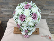 Dusky Pink With Gypsophila