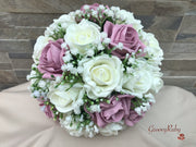 Dusky Pink With Gypsophila