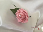 Single Pearl Rose Buttonhole - Colour of your Choice