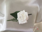Single Crystal Rose Buttonhole - Colour of your Choice