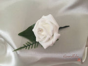 Single Pearl Rose Buttonhole - Colour of your Choice