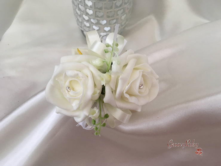 Ivory Rose & Large Calla Lily With Lily of the Valley