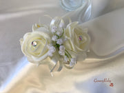 Ivory Roses & Carnations With Calla Lily & Gypsophila