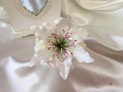 Small Tiger Lilies & Vintage Mocha Pink Roses With Foliage