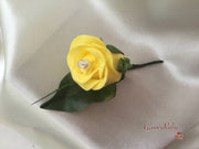 Single Pearl Rose Buttonhole - Colour of your Choice